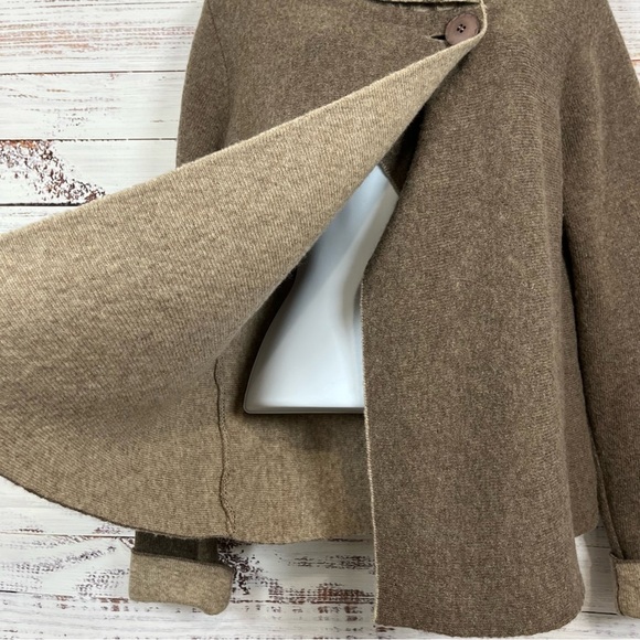 Chiaramente Brown Button Wool Blend Cardigan Sweater - Picture 5 of 14